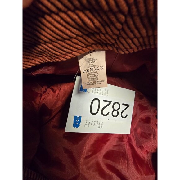 Rust Corduroy Newsboy Cap Large Lined vintage - Picture 6 of 6